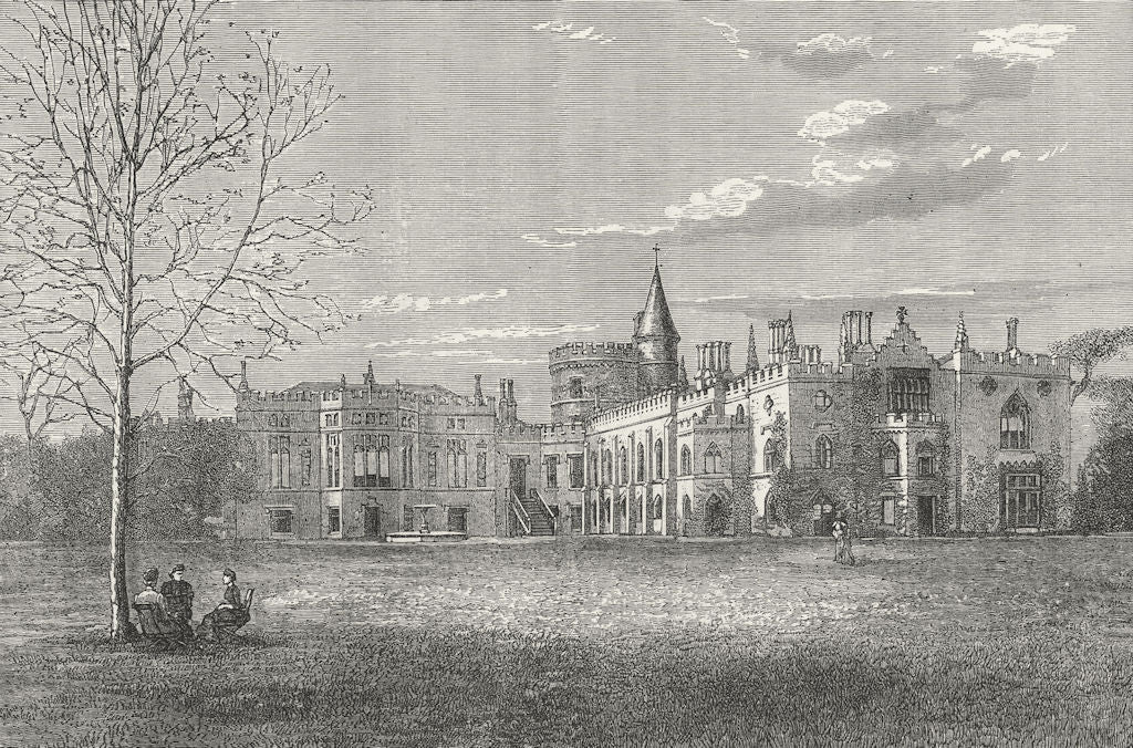 TWICKENHAM. Strawberry Hill, 1882 1888 old antique vintage print picture